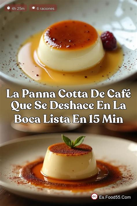 Panna cotta de café lista para servir