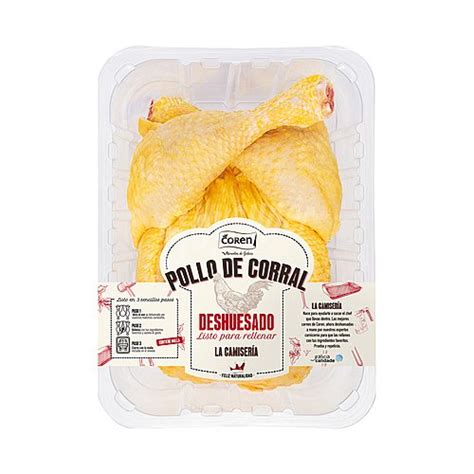 Pollo deshuesado listo para rellenar