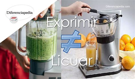 Infografía que muestra la diferencia entre licuar y extraer jugo: la licuadora mantiene la fibra, mientras que el extractor separa el líquido de la pulpa.