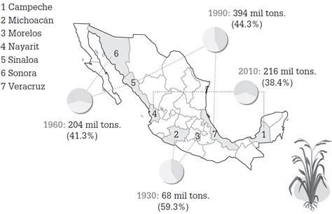 Mapa de las principales regiones productoras de arroz en EE. UU.