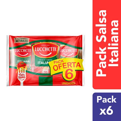 Imagen de alta calidad del pack promocional de Lucchetti que muestra los tres paquetes de spaghetti y el envase de salsa de tomate en una disposición atractiva