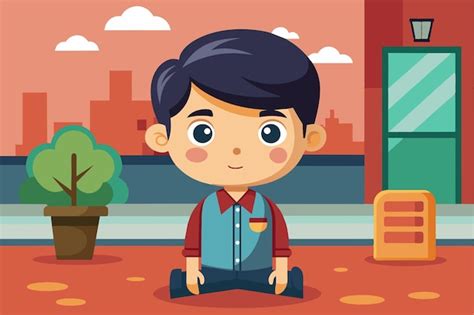 Ilustración de un cliente esperando pacientemente en un restaurante de sushi