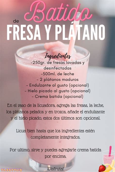 Esquema de preparación del batido: ingredientes mezclados en un cuenco
