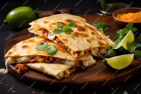 Quesadilla tradicional con diversos rellenos