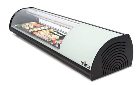 Foto de vitrina refrigerada compacta para sushi de 4 depósitos
