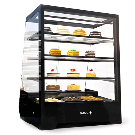 Fotografía de vitrina refrigerada moderna para hostelería con iluminación LED
