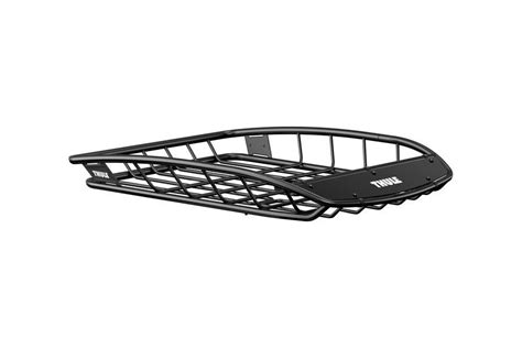 Imagen detallada de la parrilla Thule Canyon XT mostrando su estructura y capacidad.