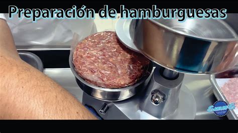 esquema visual del proceso de preparación de hamburguesas de soja: remojo, trituración, mezcla, formado, cocción