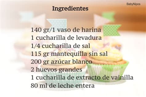 Ingredientes básicos para cupcakes