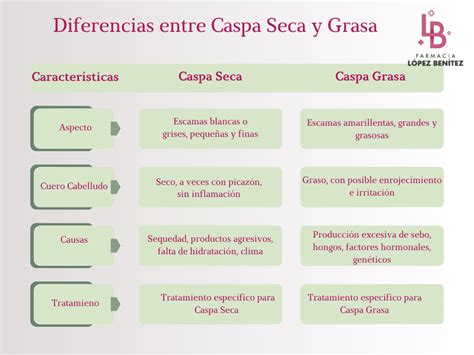 ilustracion de los dos tipos de caspa: seca y grasa
