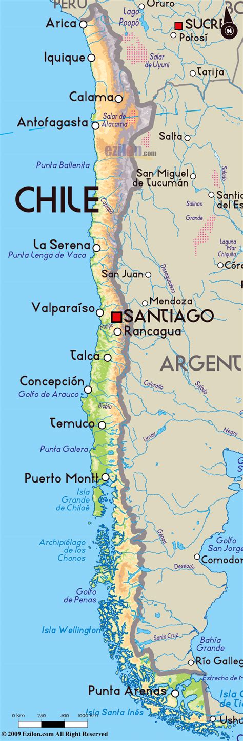 Mapa de Chile con las principales ciudades donde opera Rappi