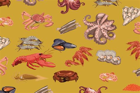 Infografía detallando los diferentes tipos de mariscos comunes en empanadas y sus características de sabor y textura.