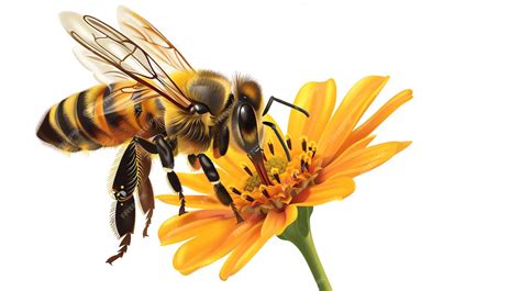Ilustración de una abeja polinizando una flor, destacando el rol de los invertebrados en la reproducción vegetal.