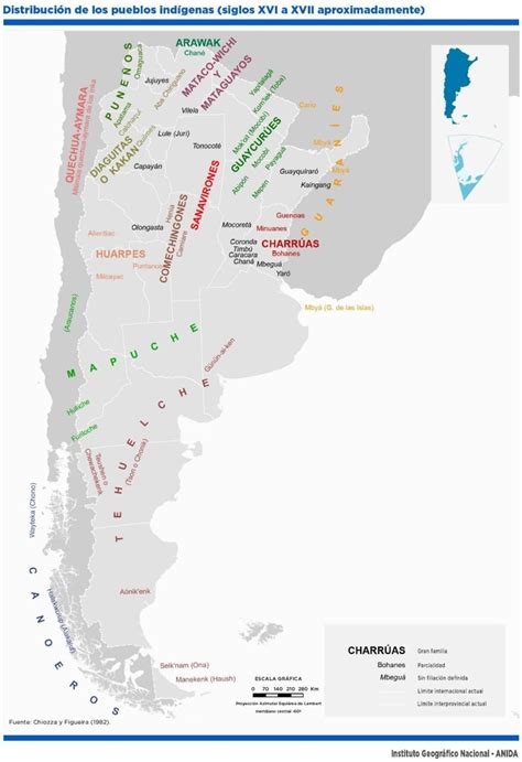Mapa de la distribución geográfica de los pueblos indígenas precolombinos que cultivaban maíz en América del Sur