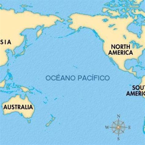 Mapa de la costa del Pacífico mostrando los países donde el ceviche es un plato tradicional.