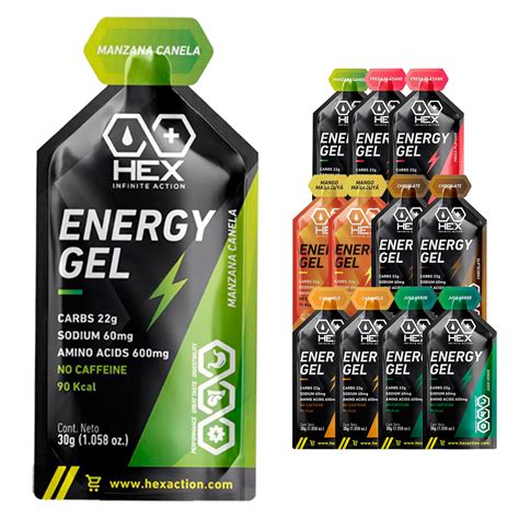 Variedad de geles energéticos para ciclistas