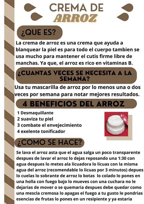 esquema ilustrativo de los pasos para la aplicación correcta de la crema de arroz