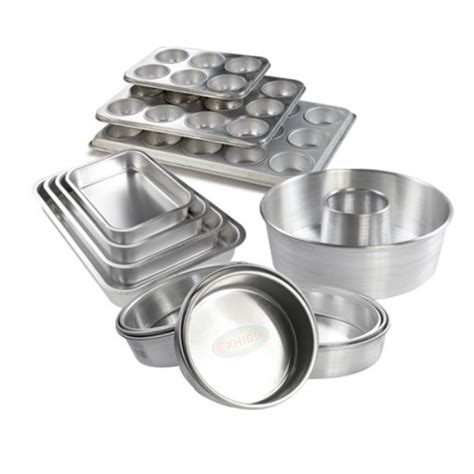 Esquema de diferentes tipos de bandejas y moldes de repostería