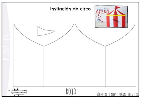 Invitaciones de cumpleaños con forma de carpa de circo