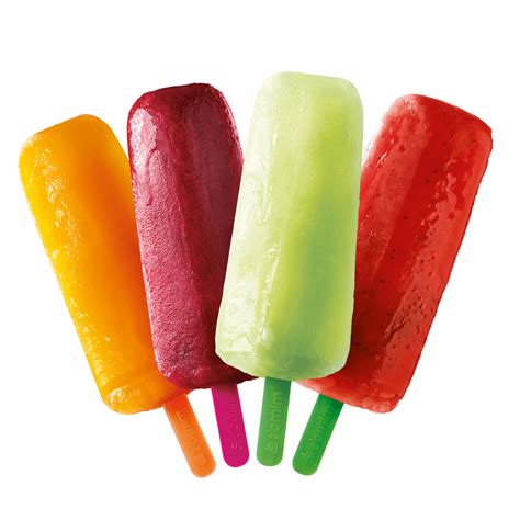Ilustración de los diferentes tipos de paletas de helado y sus componentes.