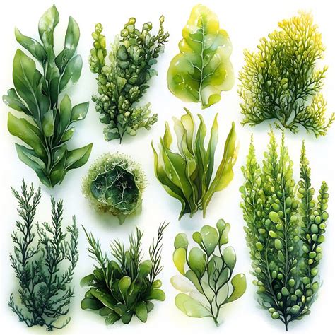 imagen de varios tipos de algas secas y listas para usar en la cocina