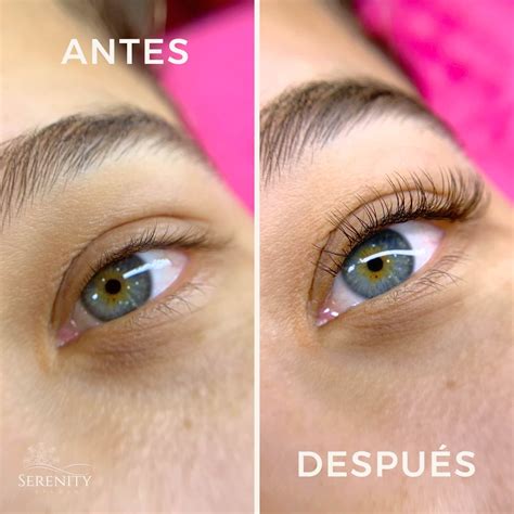Infografía comparando el volumen de las pestañas antes y después de la aplicación de la máscara.