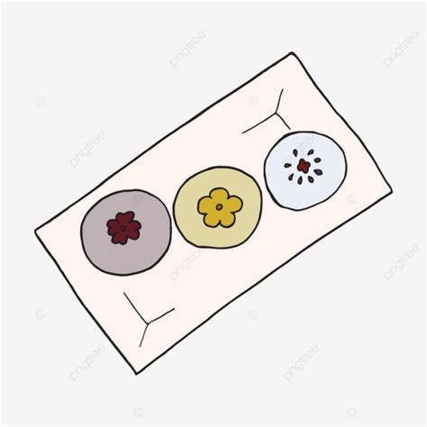 Ilustración de los tres colores del Pastel de Arroz Festivo Hakka (amarillo, blanco, rojo).