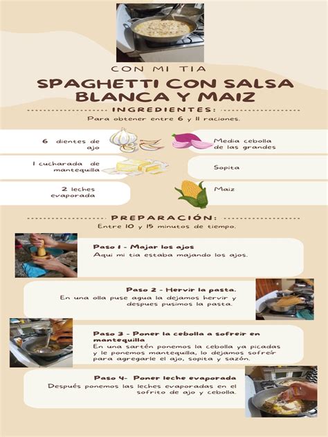 Infografía con los ingredientes y pasos de la Salsa Toscana Vegetariana para pasta