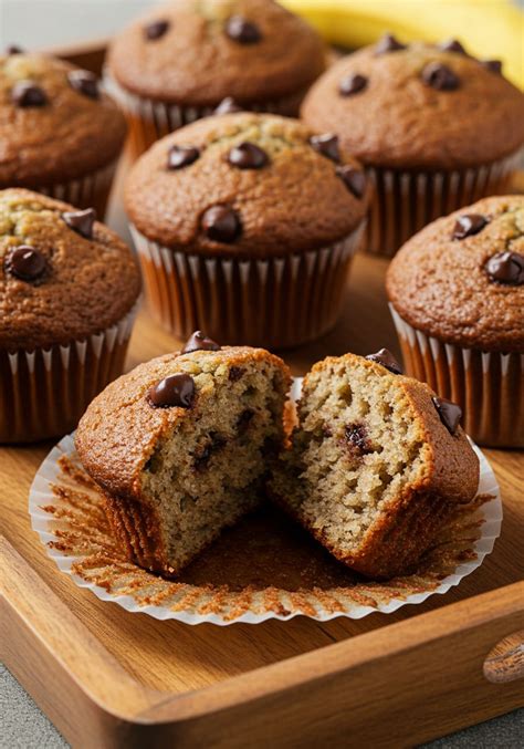 Variedad de tortas de plátano, muffins y cupcakes