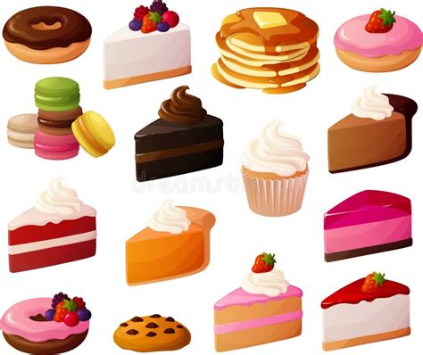 Ilustración colorida de varios postres británicos típicos como scones, cupcakes y un trifle.