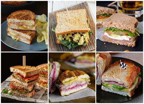 Collage de fotos de sándwiches de los diferentes locales mencionados