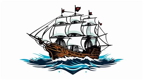 Dibujo o esquema de un barco con las velas en posición de 
