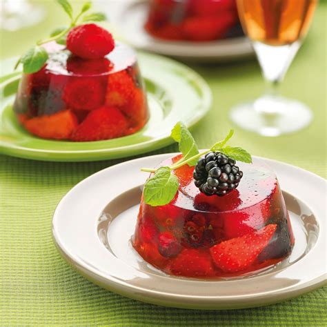 Gelatina de frutos rojos sin lactosa