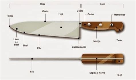 Esquema conceptual de un cuchillo fabricado con materiales termosensibles aptos para microondas