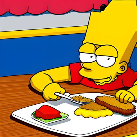 Bart Simpson comiendo caramelos de manteca