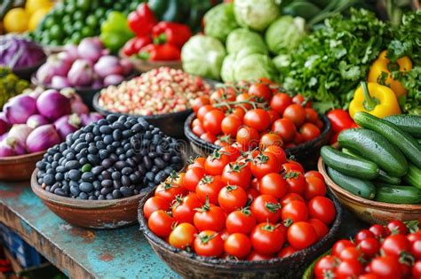 Variedad de verduras frescas, incluyendo porotos verdes y tomates