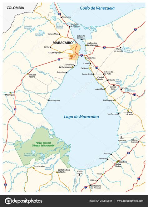 Mapa del Sistema del Lago de Maracaibo, indicando las zonas de captura del camarón tigre.