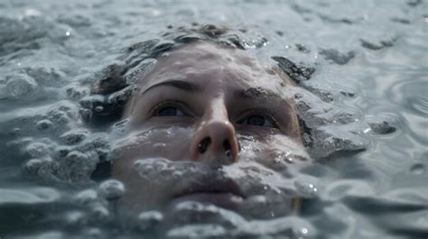 Persona sumergiendo su rostro en un cuenco con agua y hielo.