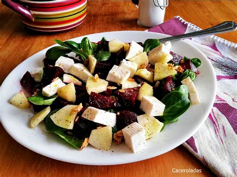 ensalada de remolacha asada con queso fresco