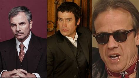 Gráfico o collage con imágenes de las teleseries en las que ha participado Antonio Campos Di Girolamo (Manuel Rodríguez, La Doña, La Sexóloga, Esa No Soy Yo)