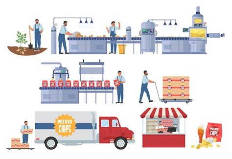 Infografía del proceso de elaboración de las papas fritas: desde la cosecha hasta la cocina del restaurante