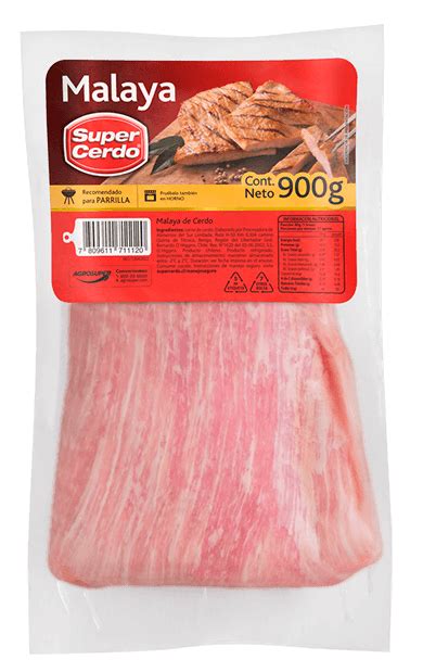Corte de carne de malaya de cerdo listo para preparar