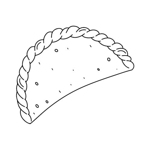 ilustración detallada de la estructura de una empanadilla mostrando la proporción corteza-relleno