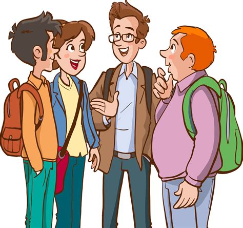 Ilustración colorida de varias personas conversando fluidamente en inglés, con burbujas de diálogo mostrando diferentes modismos populares.