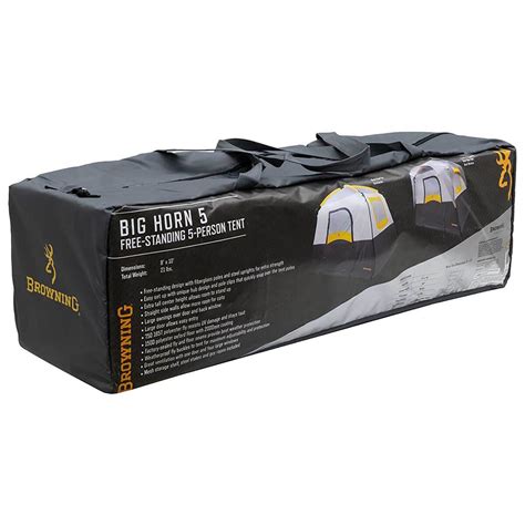 Plano de la tienda Browning Big Horn mostrando las dimensiones y divisiones