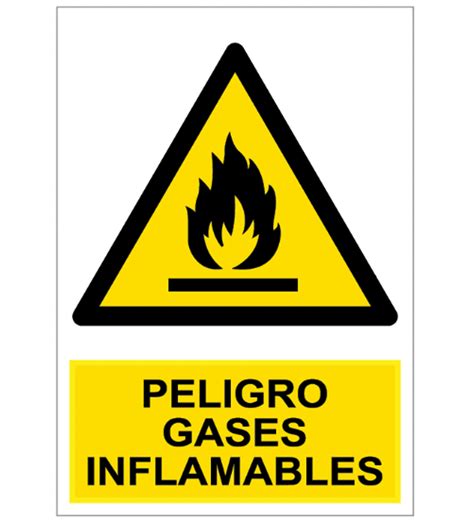 Señalética de seguridad para gases inflamables y a presión