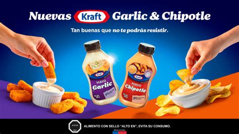 Envases de las nuevas mayonesas Kraft sabor Ajo y Chipotle