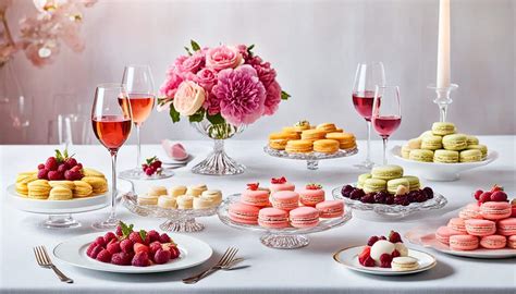 Vinos espumosos con un postre de frutas y merengue