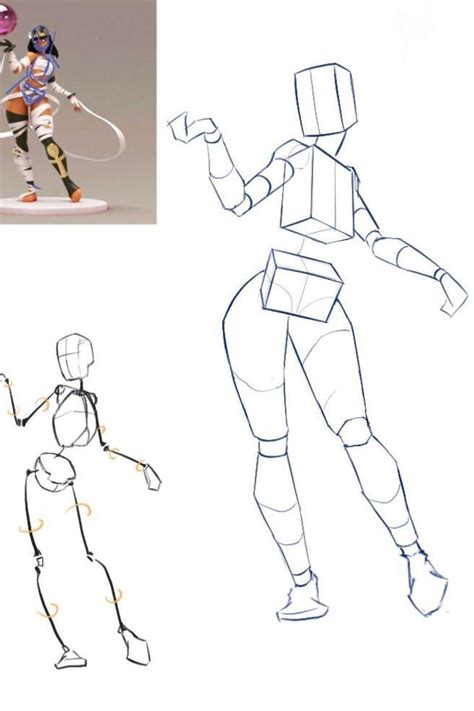 Diseño de una figura de anime femenina con pose sugerente