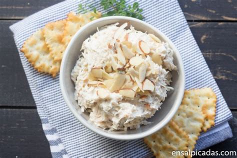 Ingredientes para el dip de pollo cremoso